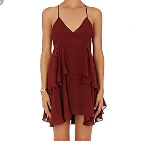 A.L.C. | Dresses | Alc Alc Thalissa Burgundy Silk Cami Dress Sz | Poshmark